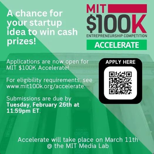 Apply for MIT 100K Accelerate thumbnail